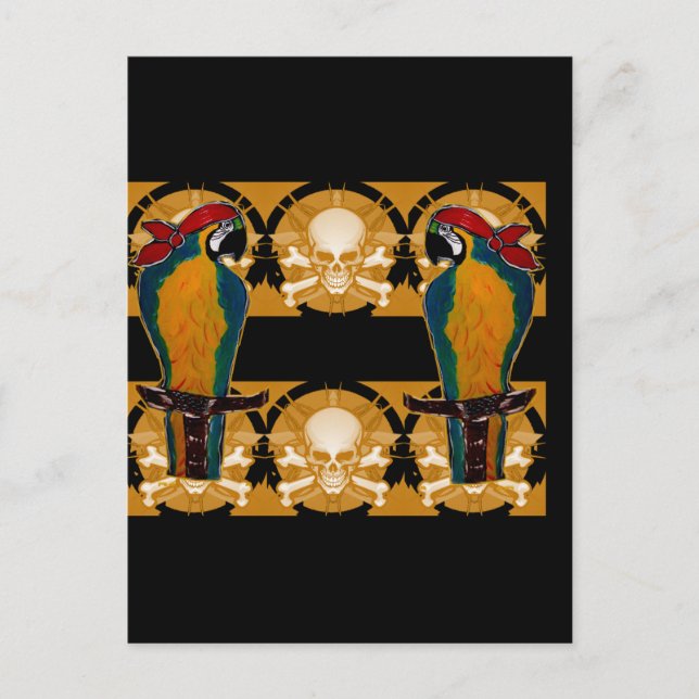 Pirate Parrots Postcard (Front)