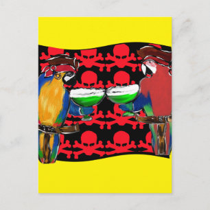 PIRATE PARROTS POSTCARD