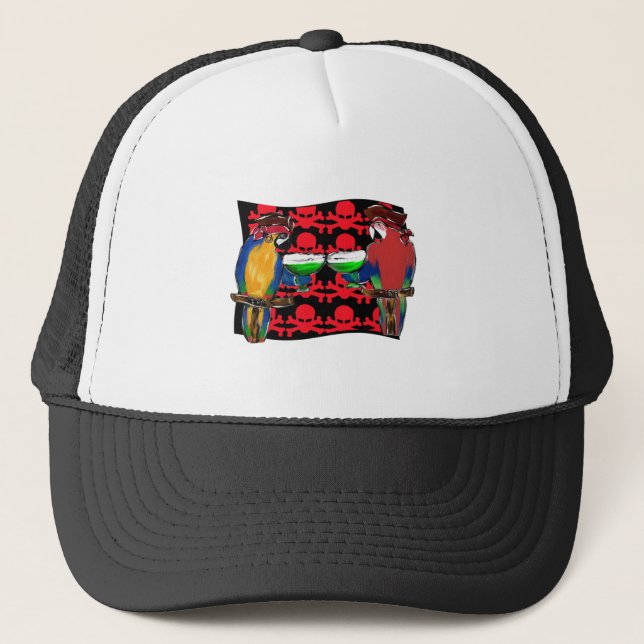 PIRATE PARROTS TRUCKER HAT (Front)