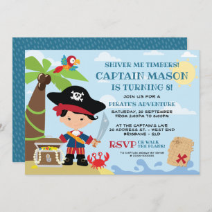 Pirate Party Birthday Invitations