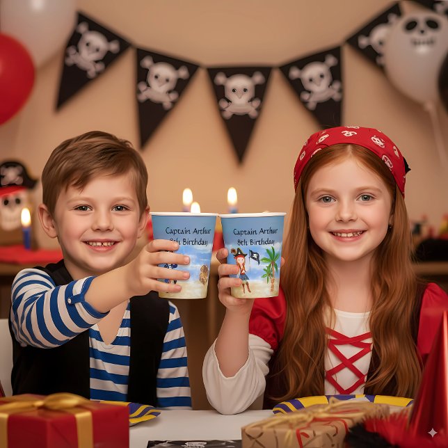 Pirate Party Cups for an 8th Birthday (Creator Uploaded)