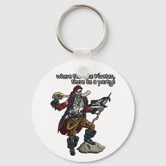 Pirate Party Key Ring (Front)