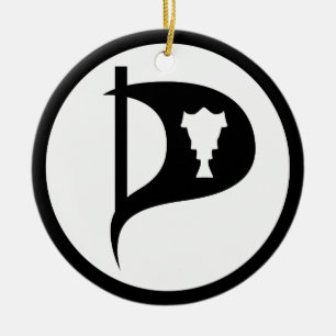 Pirate Party of Iceland Ceramic Tree Decoration