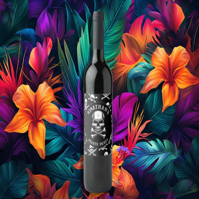 Pirate Party Ship  Wine Label (Creator Uploaded)