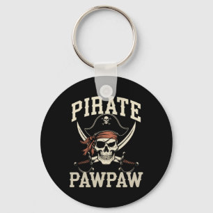 Pirate Pawpaw Funny Captain Halloween Costume Paw- Key Ring