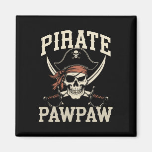 Pirate Pawpaw Funny Captain Halloween Costume Paw- Magnet