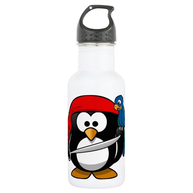 Pirate Penguin 532 Ml Water Bottle (Front)