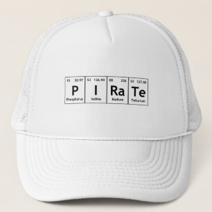 PIRaTe Periodic Table Elements Word Chemistry Atom Trucker Hat