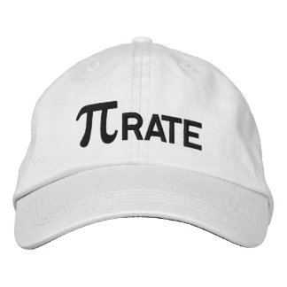 Pirate pi geek humour embroidered hat