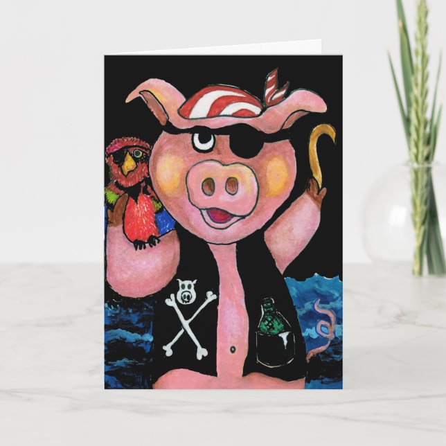 Pirate Pig Halloween Party Invitation (Front)