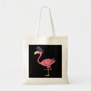 Pirate Pink Flamingo With Eyepatch Halloween Tote Bag
