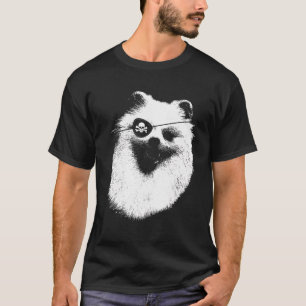 Pirate Pomeranian Shirt With Eye Patch Skull Funny