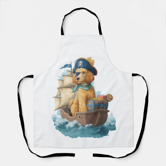 Pirate Poodle � Funny Sea Dog Apron (Front)