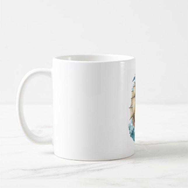 Pirate Poodle – Funny Sea Dog Coffee Mug (Left)