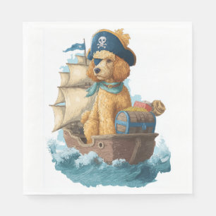 Pirate Poodle � Funny Sea Dog Napkin