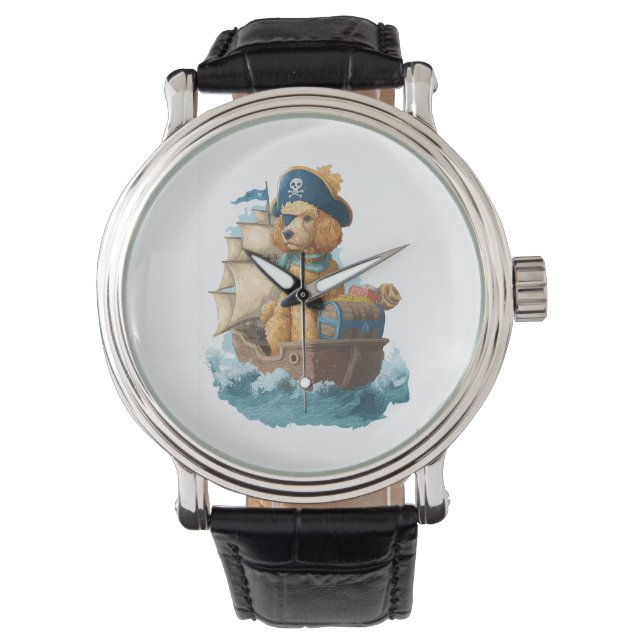 Pirate Poodle � Funny Sea Dog Watch (Front)