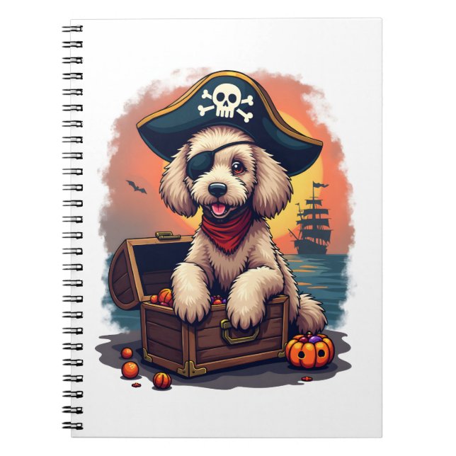 Pirate Poodle Plunder Notebook (Front)