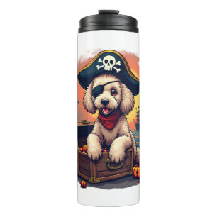 Pirate Poodle Plunder Thermal Tumbler