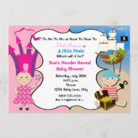 Pirate Princess Babies Baby Shower Invitation