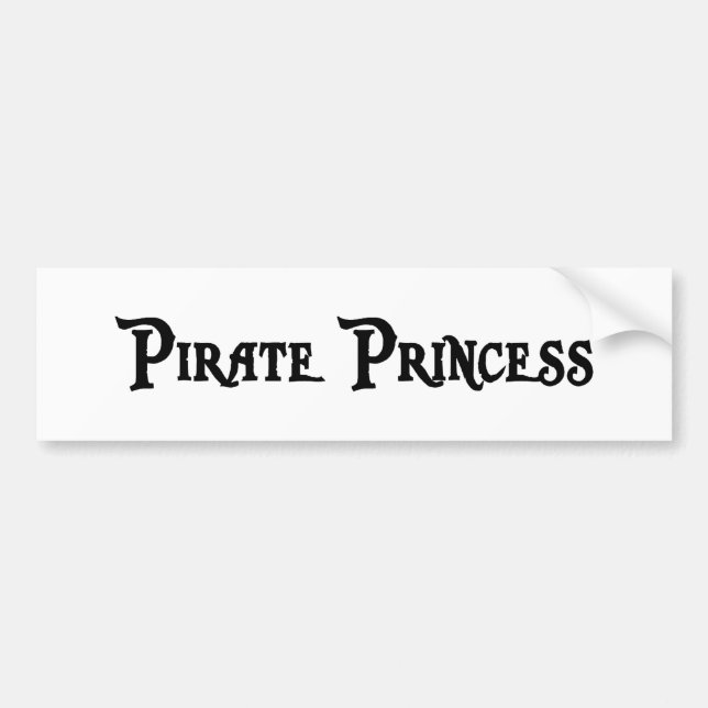 Pirate Princess Bumper Sticker (Front)