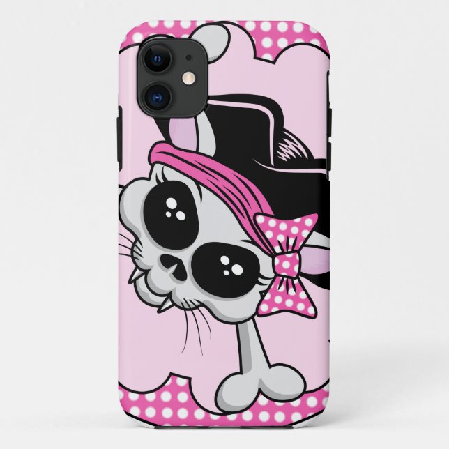 Pirate Princess Kitty Skull Case-Mate iPhone Case (Back)