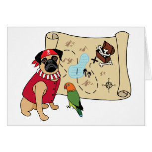 Pirate Pug Cards - New Pug Design - ARRRGHH