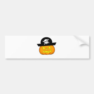 pirate pumpkin bumper sticker