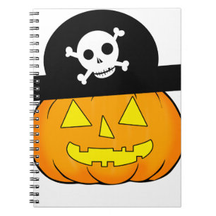 pirate pumpkin spiral notebook