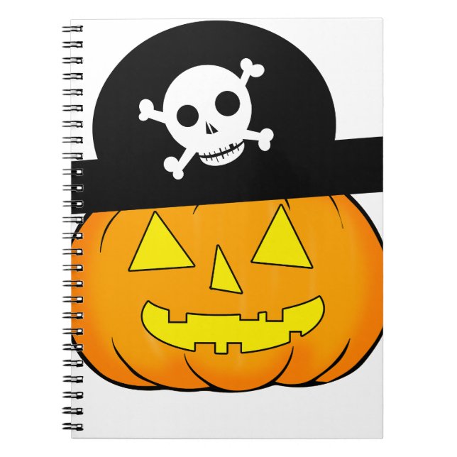 pirate pumpkin spiral notebook (Front)