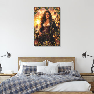 Pirate Queen of Golden Age Captain Vesera Kestrel Canvas Print