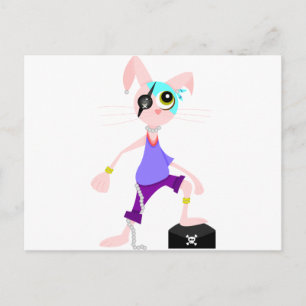 Pirate Rabbit Postcard