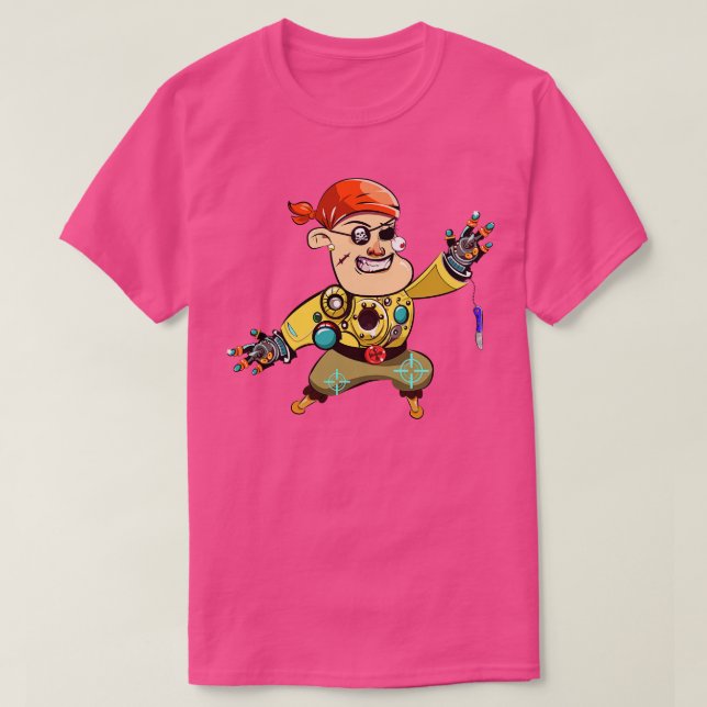 Pirate Robot T-Shirt (Design Front)
