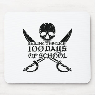 Pirate Sailing Through 100 Days Of School Boys Mouse Pad