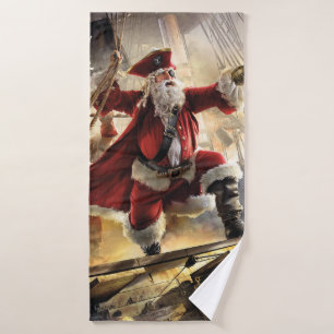 Pirate Santa Bath Towel
