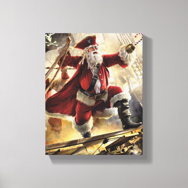 Pirate Santa Canvas Print (Front)