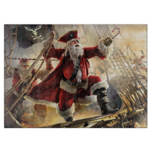 Pirate Santa Cutting Board