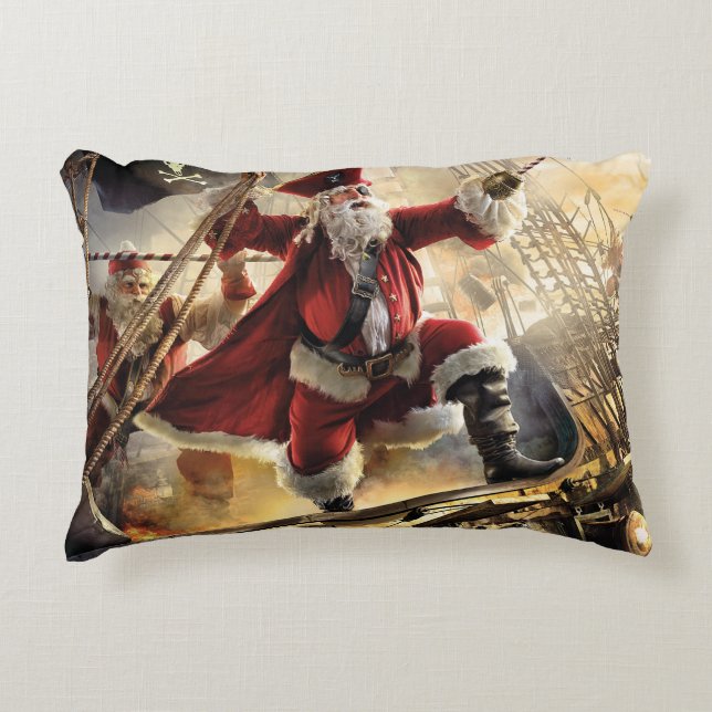 Pirate Santa Decorative Cushion (Front)