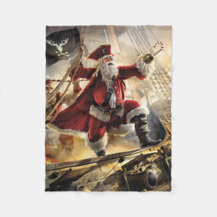Pirate Santa Fleece Blanket