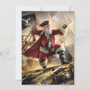 Pirate Santa Holiday Card