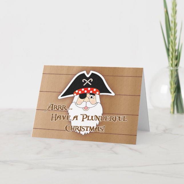 Pirate Santa Holiday Card (Front)