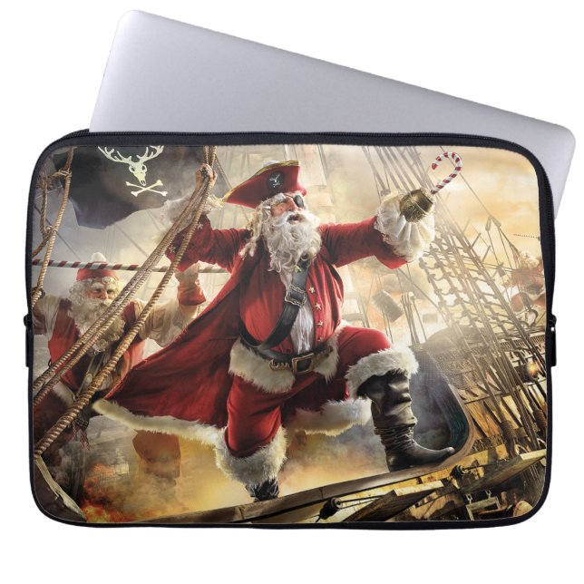 Pirate Santa Laptop Sleeve (Front)