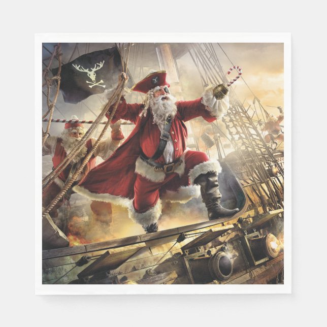 Pirate Santa Napkin (Front)