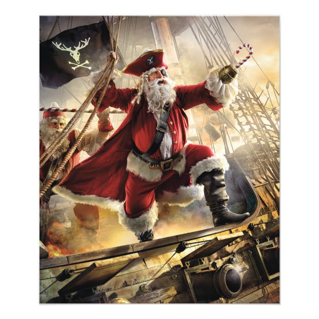 Pirate Santa Photo Print (Front)