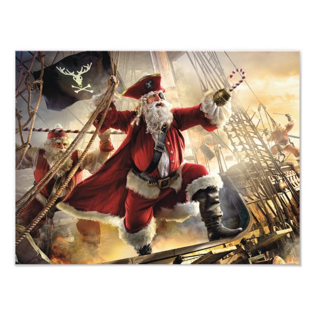 Pirate Santa Photo Print (Front)