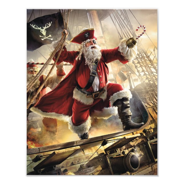 Pirate Santa Photo Print (Front)