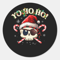 Pirate Santa Skull Crossbones Candy Cane Christmas