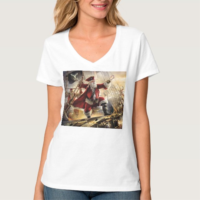 Pirate Santa T-Shirt (Front)