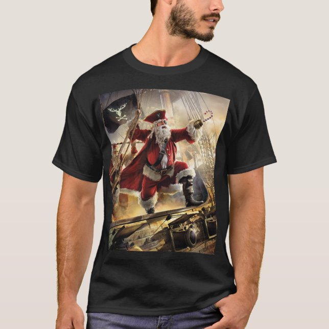 Pirate Santa T-Shirt (Front)