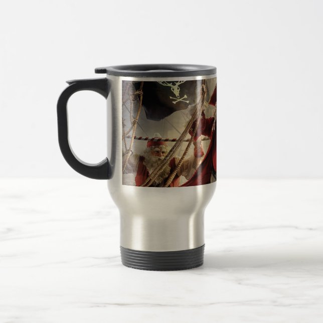 Pirate Santa Travel Mug (Left)