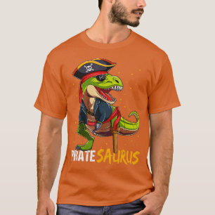 Pirate Saurus Dinosaur T Rex Halloween For Boys Ki T-Shirt